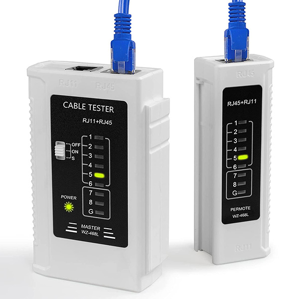 AOWIZ RJ45 Network Cable Tester Ethernet Tester Tool for RJ45 LAN Ethernet Cable Cat6 Cat6a Cat5 Cat5e Cat7 and Phone Cable RJ11 RJ12